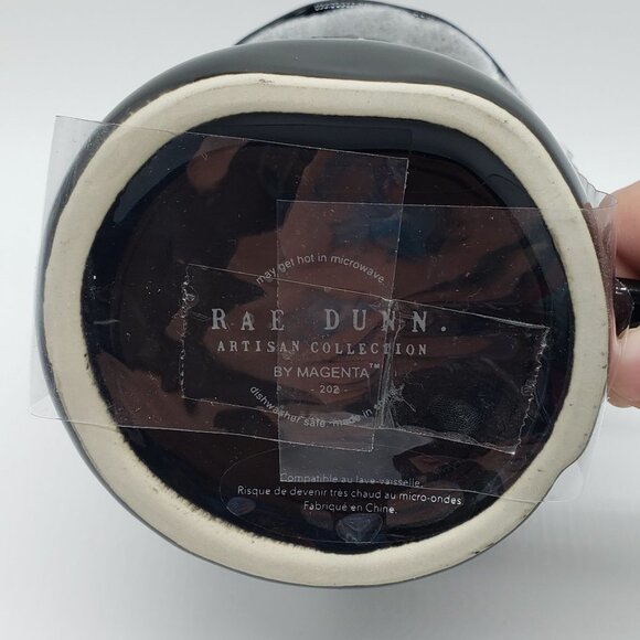 Rae Dunn Magenta BASIC WITCH Black Ceramic Mug with Witches Hat Lid NEW! - Picture 6 of 6